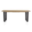 Metalox, table à rallonge 190 (+ 50) x 100 cm - plateau droit - pieds V en métal - Henders and Hazel