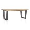 Metalox, table à rallonge 190 (+ 50) x 100 cm - plateau droit - pieds V en métal - Henders and Hazel