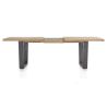 Metalox, table à rallonge 190 (+ 50) x 100 cm - plateau droit - pieds V en métal - Henders and Hazel