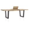 Metalox, table à rallonge 190 (+ 50) x 100 cm - plateau droit - pieds V en métal - Henders and Hazel