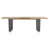 Metalox, table à rallonge 190 (+ 50) x 100 cm - plateau droit - pieds V en métal - Henders and Hazel