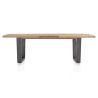 Metalox, table à rallonge 190 (+ 50) x 100 cm - plateau droit - pieds V en métal - Henders and Hazel