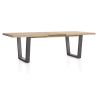 Metalox, table à rallonge 190 (+ 50) x 100 cm - plateau droit - pieds V en métal - Henders and Hazel