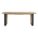 Metalox, table à rallonge 190 (+ 50) x 100 cm - plateau droit - pieds V en métal et bois - Henders and Hazel