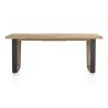 Metalox, table à rallonge 190 (+ 50) x 100 cm - plateau droit - pieds V en métal et bois - Henders and Hazel