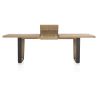 Metalox, table à rallonge 190 (+ 50) x 100 cm - plateau droit - pieds V en métal et bois - Henders and Hazel