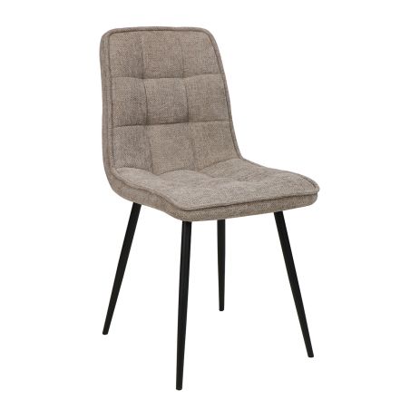 Chaise LOKI en tissu couleur moka