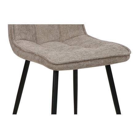 Chaise LOKI en tissu couleur moka