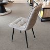 Chaise LOKI en tissu couleur moka
