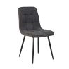 Chaise LOKI en tissu couleur anthracite