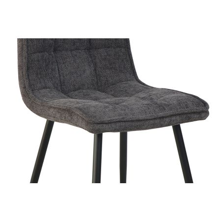 Chaise LOKI en tissu couleur anthracite
