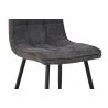 Chaise LOKI en tissu couleur anthracite