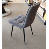 Chaise LOKI en tissu couleur anthracite