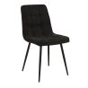 Chaise LOKI en tissu couleur noir