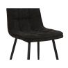 Chaise LOKI en tissu couleur noir