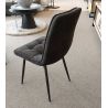 Chaise LOKI en tissu couleur noir