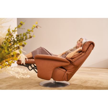 copy ofFauteuil relax manuel en cuir 24 yukon EASYSWING 7417 de la marque HIMOLLA