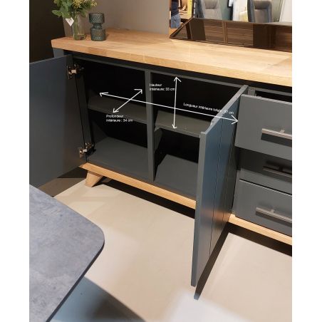 Buffet Jardin 3 portes + 3 tiroirs - 230 cm - Henders&Hazel