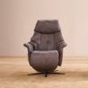 Fauteuil relax manuel en cuir 27 Dbraun EASYSWING 7417 de la marque HIMOLLA