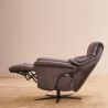 Fauteuil relax manuel en cuir 27 Dbraun EASYSWING 7417 de la marque HIMOLLA