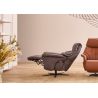 Fauteuil relax manuel en cuir 27 Dbraun EASYSWING 7417 de la marque HIMOLLA