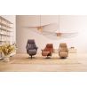 Fauteuil relax électrique 2 moteurs avec lift releveur EASYSWING 7417 en cuir 27 Dbraun de la marque HIMOLLA