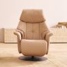 Fauteuil relax électrique 1 moteur EASYSWING 7417 en cuir 22 Pale de la marque HIMOLLA