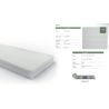 Lit Boxspring électrique FJORD en tissu Puente avec tête de lit Jorn 110 cm