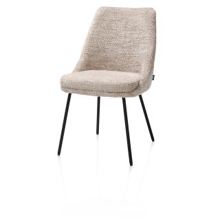 Isaac, chaise - 4 pieds - rough off black - tissu Derby - Henders and Hazel