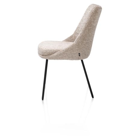 Isaac, chaise - 4 pieds - rough off black - tissu Derby - Henders and Hazel