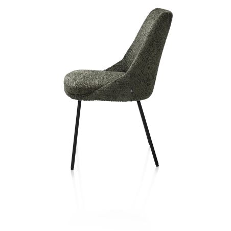 Isaac, chaise - 4 pieds - rough off black - tissu Derby - Henders and Hazel