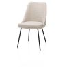 Isaac, chaise - 4 pieds - rough off black - tissu Bellini - Henders and Hazel