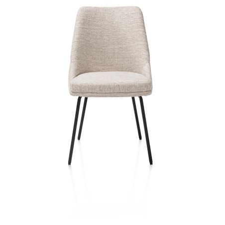 Isaac, chaise - 4 pieds - rough off black - tissu Bellini - Henders and Hazel