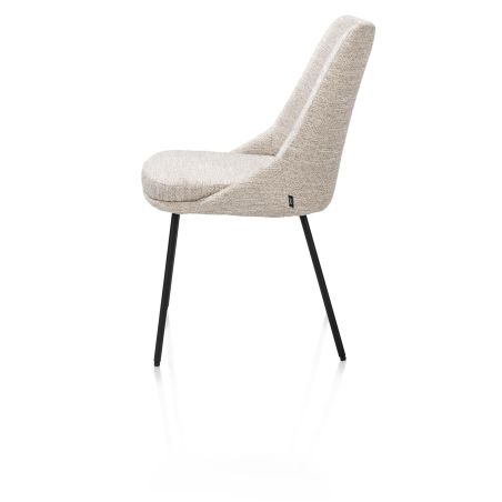 Isaac, chaise - 4 pieds - rough off black - tissu Bellini - Henders and Hazel