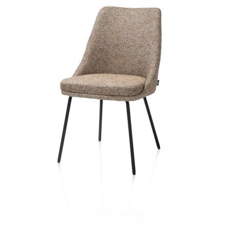Isaac, chaise - 4 pieds - rough off black - tissu Bellini - Henders and Hazel