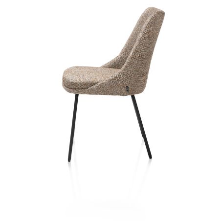 Isaac, chaise - 4 pieds - rough off black - tissu Bellini - Henders and Hazel