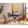 Isaac, chaise - 4 pieds - rough off black - tissu Bellini - Henders and Hazel