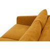 Canapé 2,5 places JOSHUA en tissu velours côtelé jaune