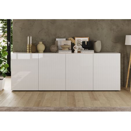 Buffet 241 cm JANEIRO BLANC avec 4 portes
