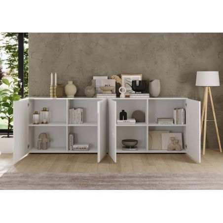 Buffet 241 cm JANEIRO BLANC avec 4 portes