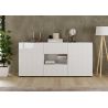 Buffet 181 cm JANEIRO BLANC avec 2 portes et 2 tiroirs