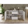 Buffet 181 cm JANEIRO BLANC avec 2 portes et 2 tiroirs