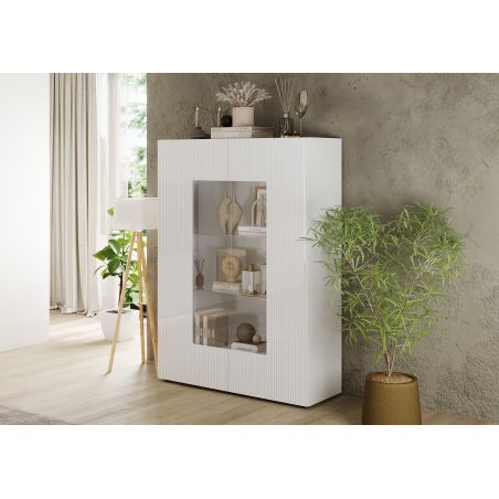 Vitrine 2 portes JANEIRO BLANC