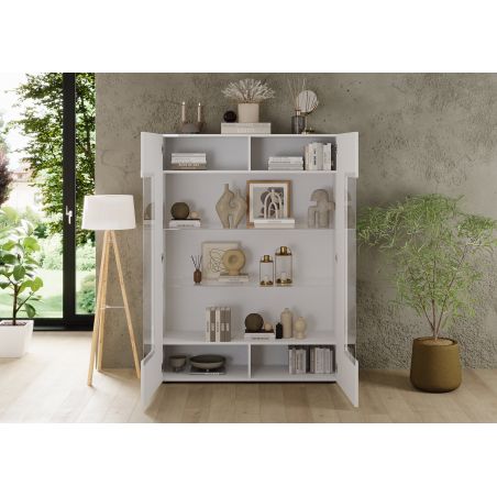 Vitrine 2 portes JANEIRO BLANC