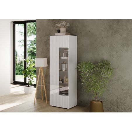 Vitrine 1 porte JANEIRO BLANC