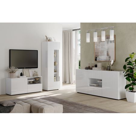 Vitrine 1 porte JANEIRO BLANC
