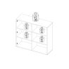 Buffet haut JANEIRO BLANC avec 2 portes