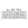 Buffet 241 cm JANEIRO BLANC avec 4 portes