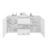 Buffet 181 cm JANEIRO BLANC avec 2 portes et 2 tiroirs
