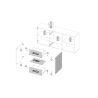 Buffet 181 cm JANEIRO BLANC avec 2 portes et 2 tiroirs